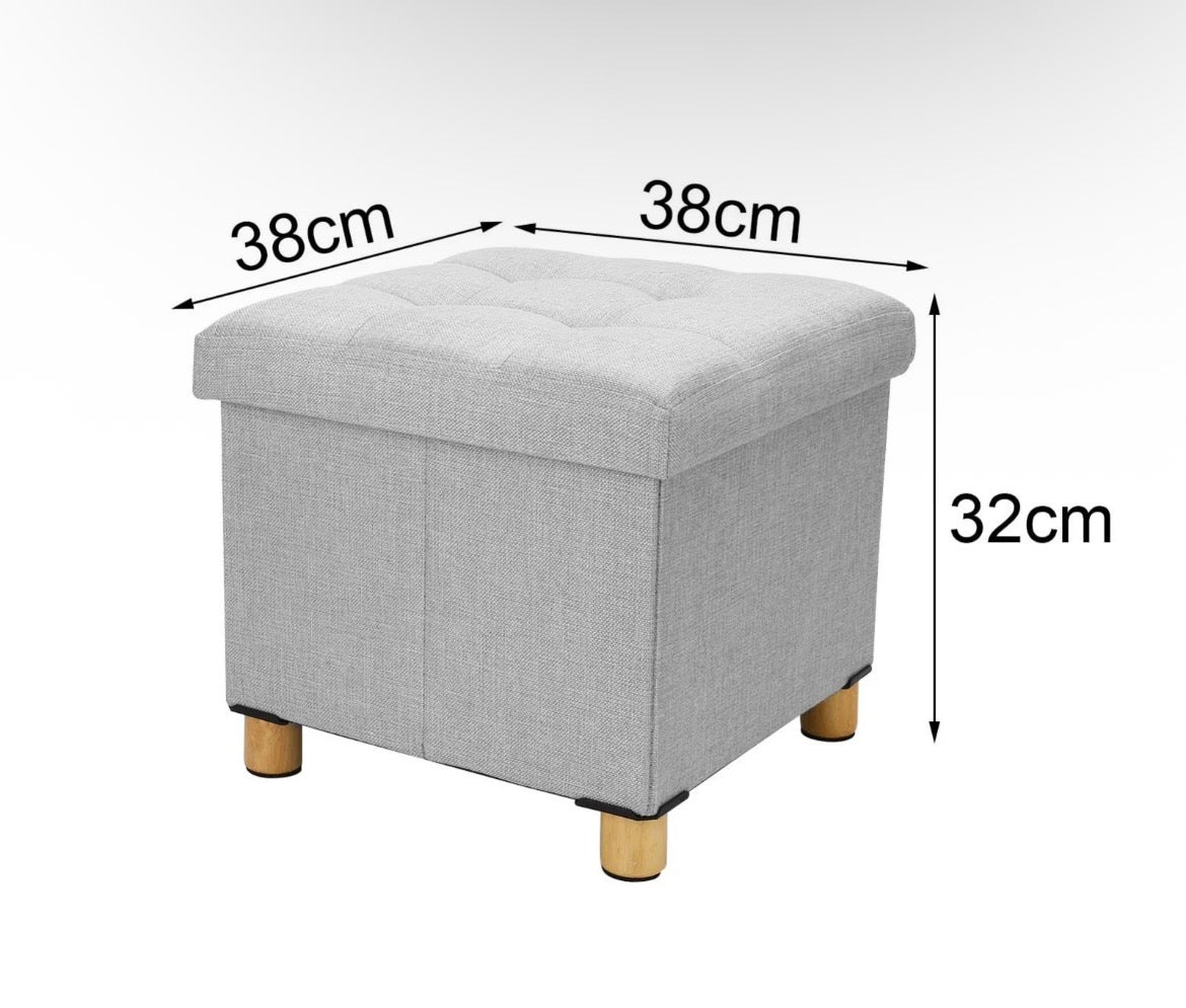 Folding Footstool Storage Stool Seat