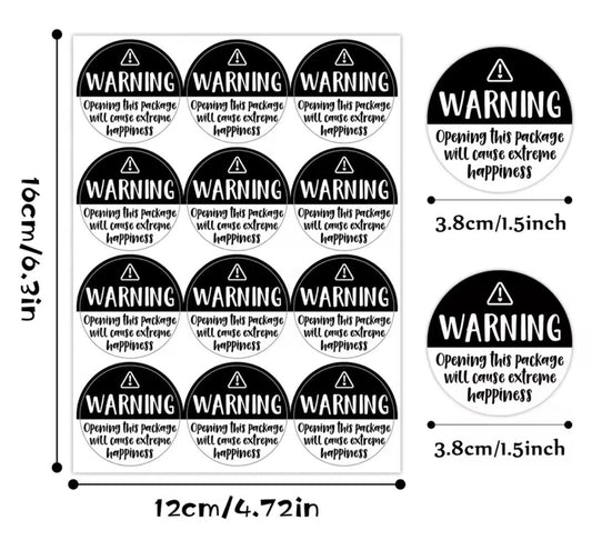 120Pcs Warning Sticker Labels