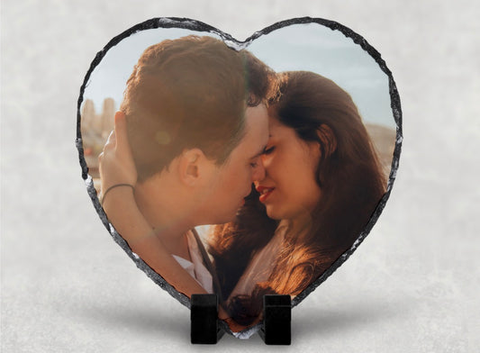 Personalised Photo Picture Rock Slate  with Free Stand