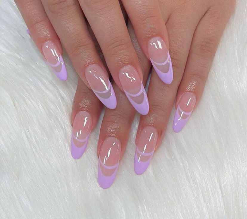 24Pcs Long Coffin Press On Nails 1
