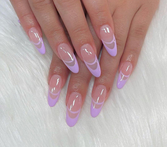 24Pcs Long Coffin Press On Nails 1