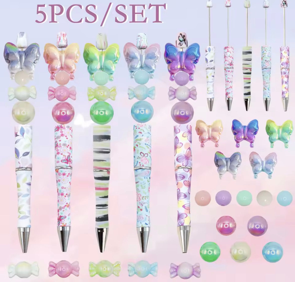 Beaded Ballpoint Pen Set