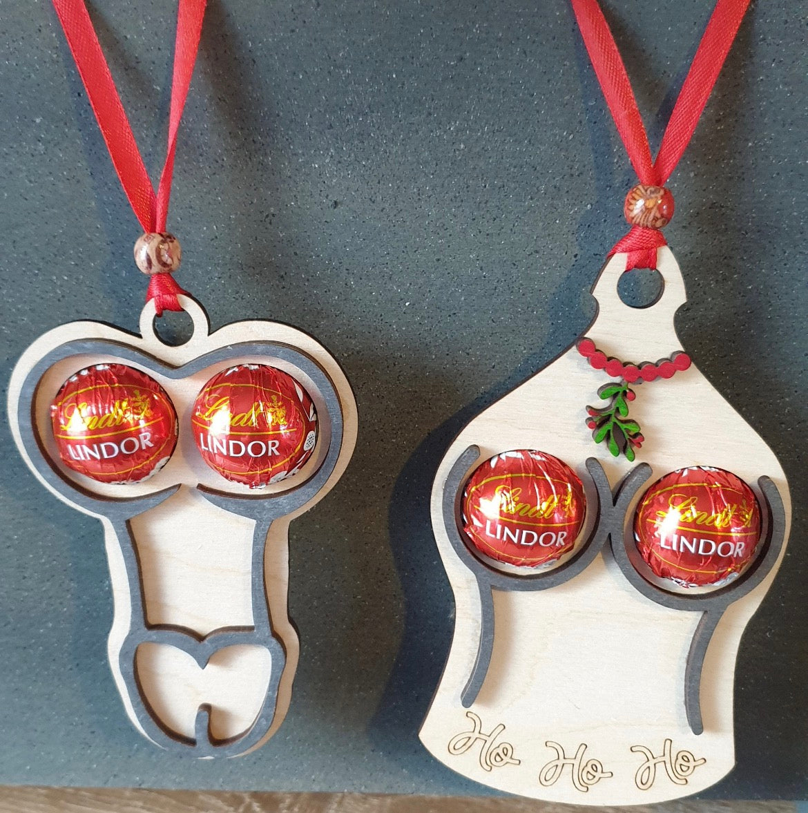 Rude Mr & Mrs Christmas Chocolate Holders