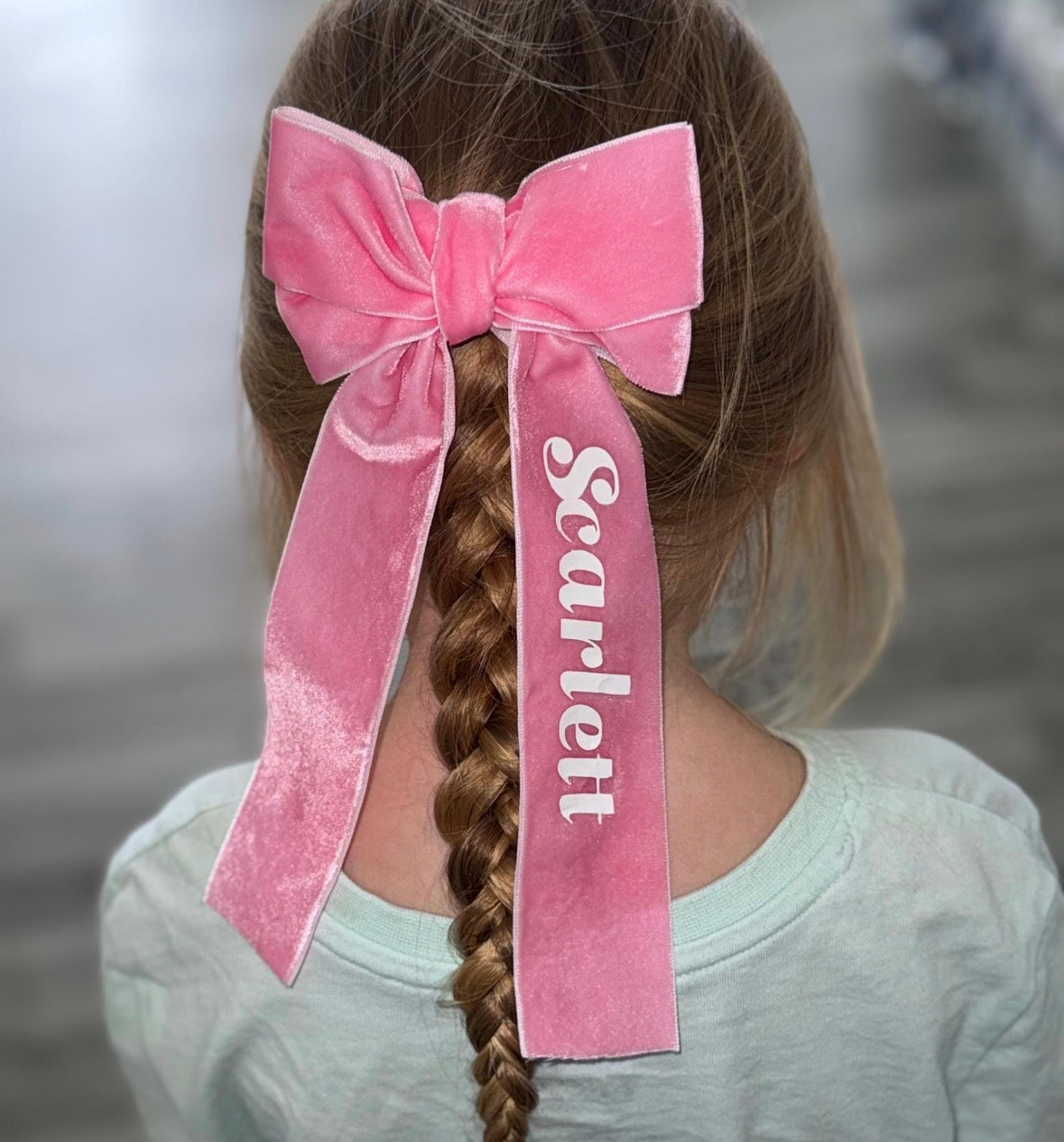 Personalised Velvet Hair Bow