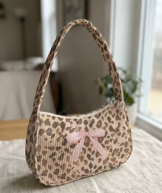 Leopard with Bow Mini Bag