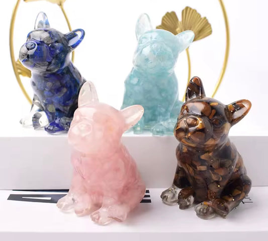 Crystal Bull Dog Ornaments