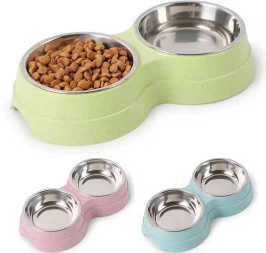 Double Pet Bowls