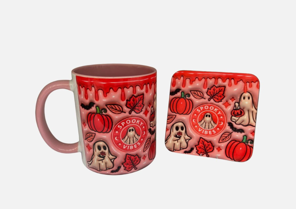 Spooky Vibes Cup & Coaster