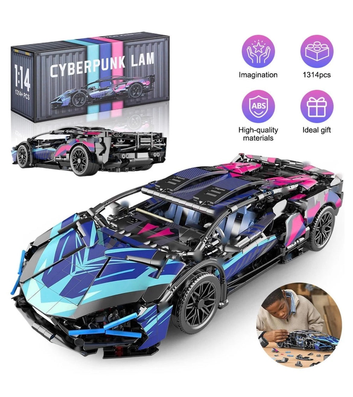 Sports Car Building Block Set