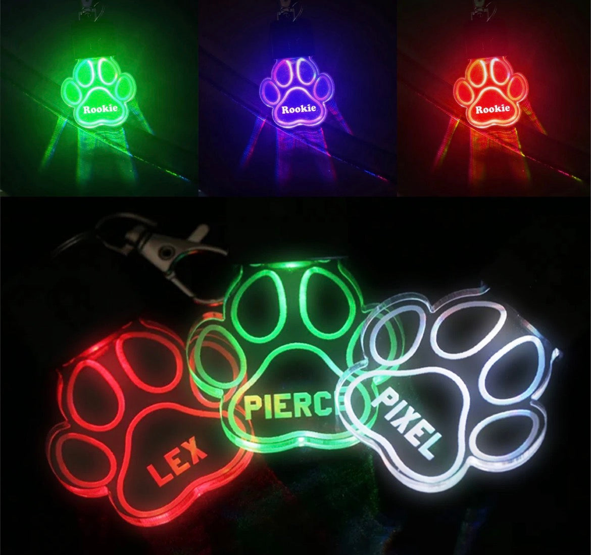 Personalised Light Up Dog Tag