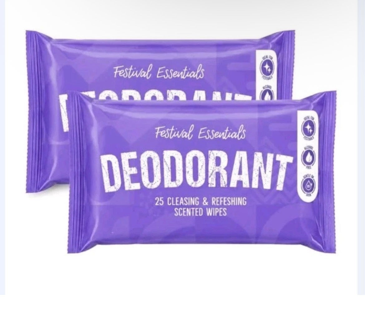 2 Pack of Deodorant Wipes