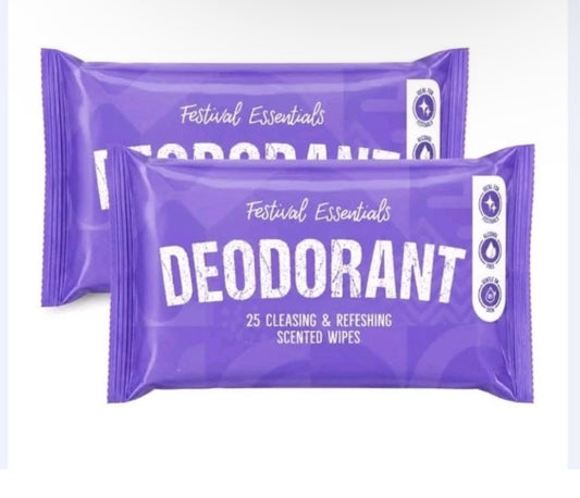 2 Pack of Deodorant Wipes