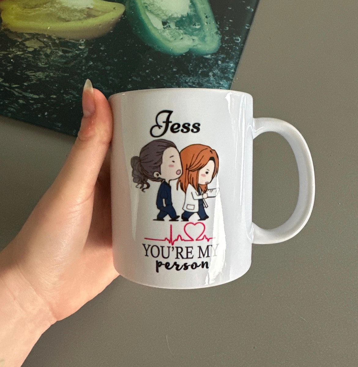 Personalised Greys Mug