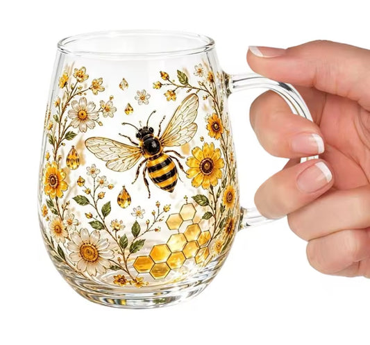 Bee Glass Cup