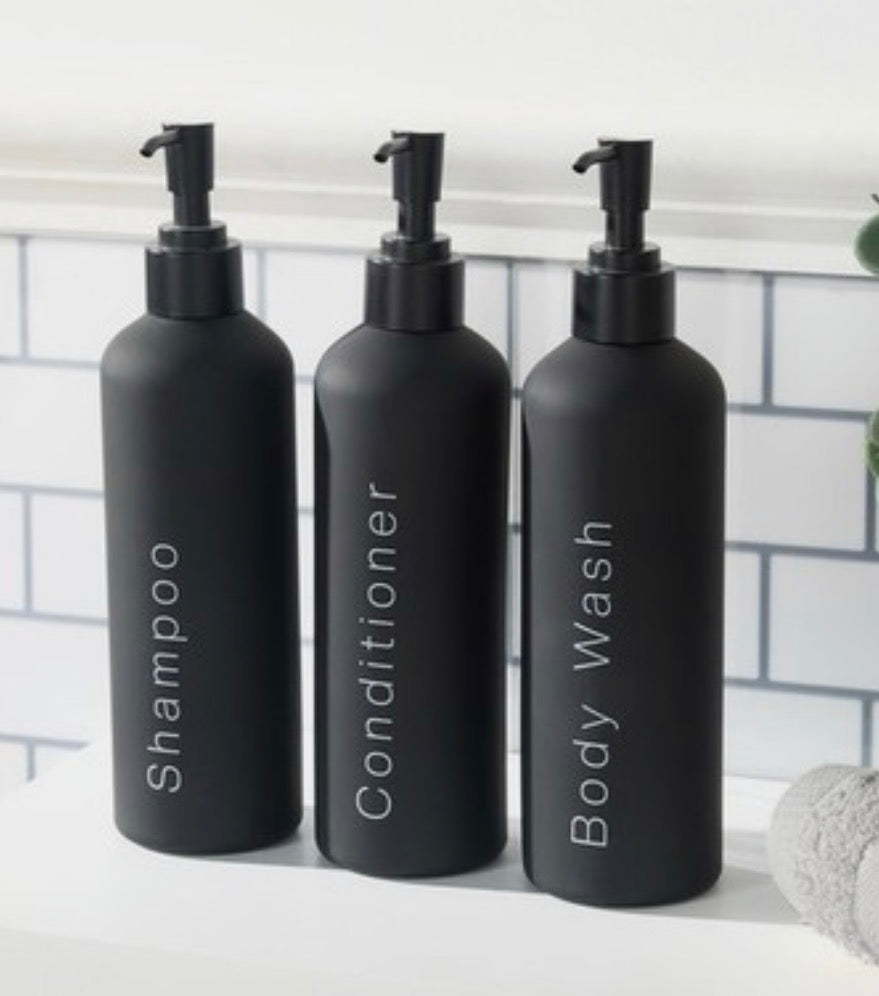 Pump Bottle Dispensers 3 Pack Refillable