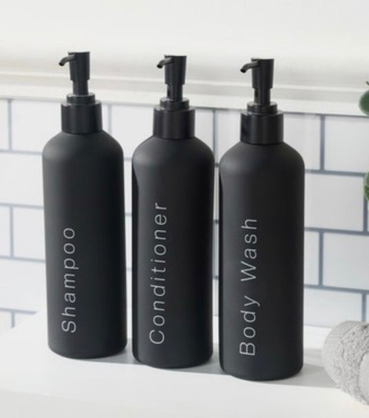 Pump Bottle Dispensers 3 Pack Refillable
