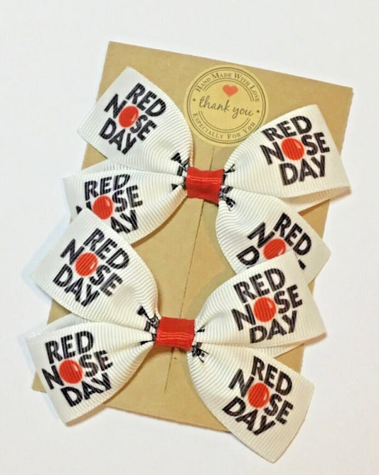 Red Nose Day Girls Bow