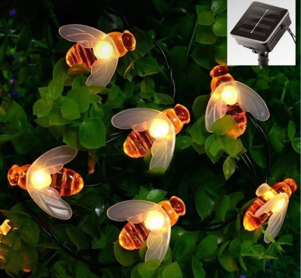50 LED Bee Solar String Lights