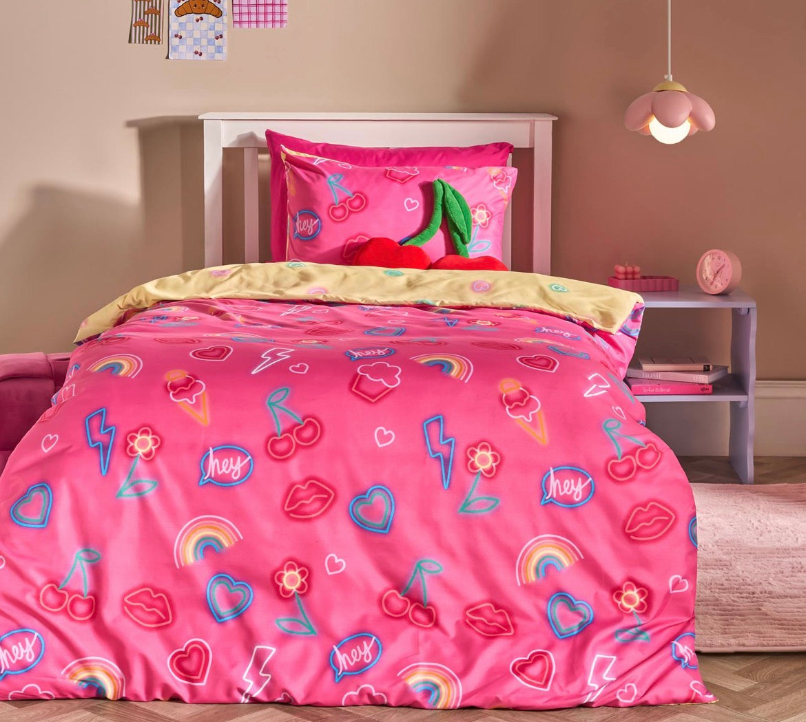 Neon Lights Bedding Single