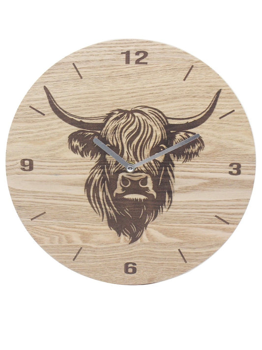Highland Cow Clock