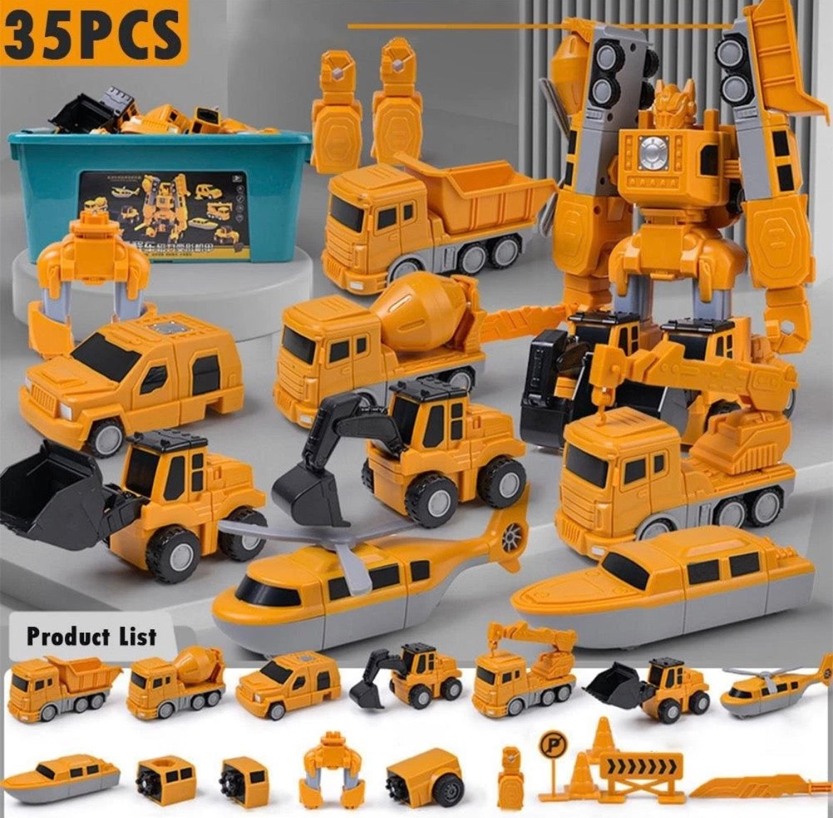 Magnetic Transform Engineering Car Set