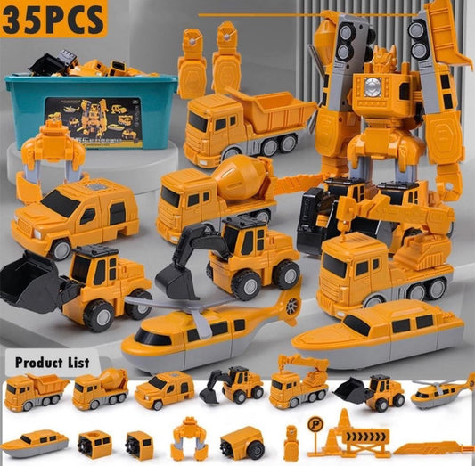 Magnetic Transform Engineering Car Set