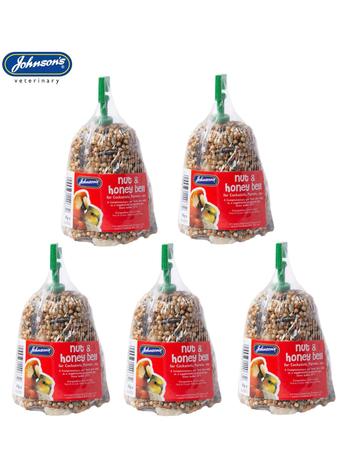 5 x Pack of Bird Bells Treats