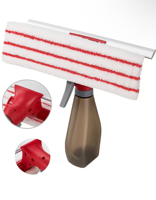 3-in-1 Window Glass Cleaner Spray Bottle Wiper
