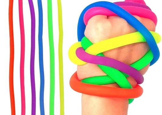 6x Fidget Monkey Noodle Stretchy String