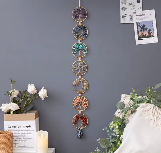 Chakra Tree of Life Crystal Wall Hanging