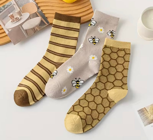 3pc Bee Women Socks