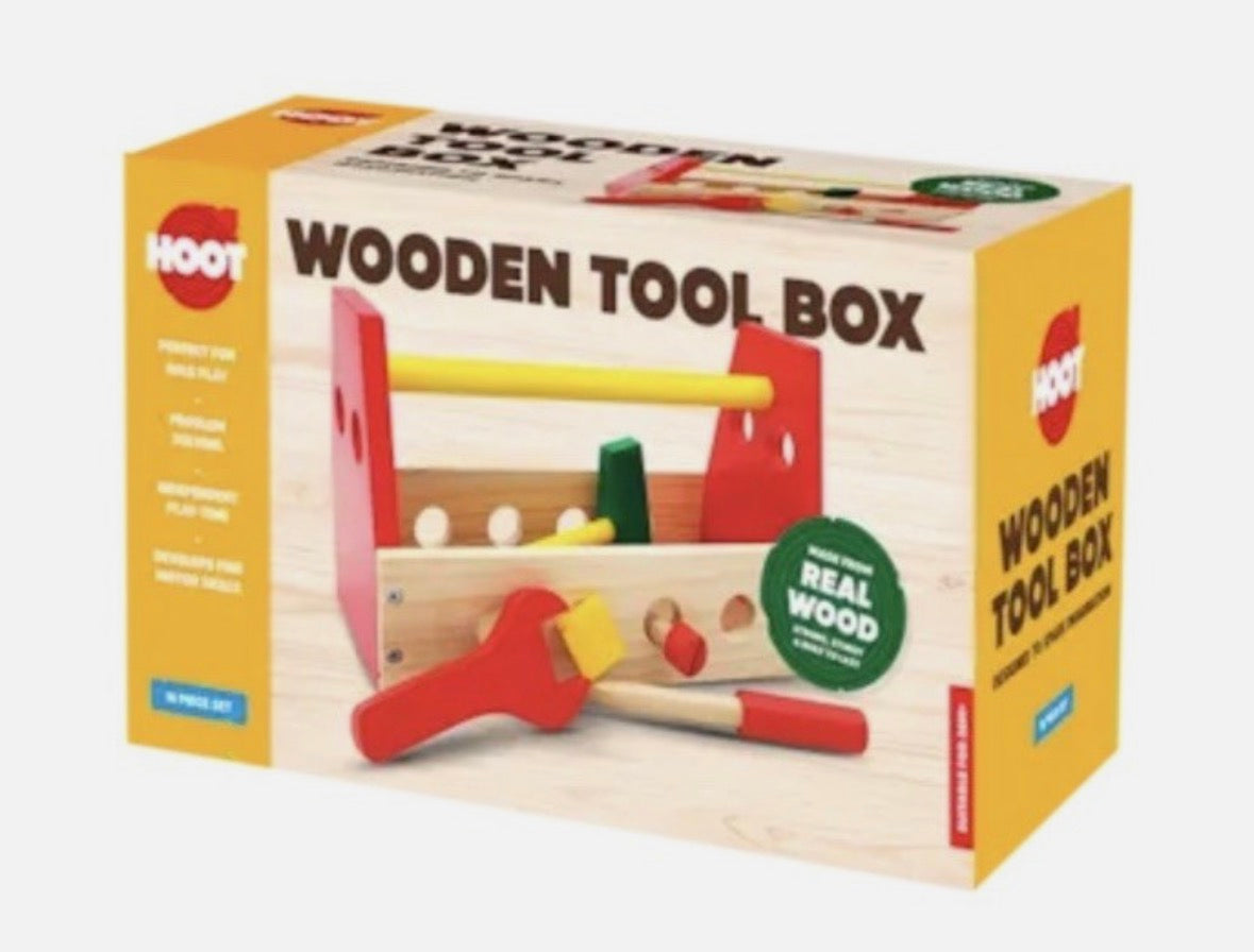 Kids Wooden Tool Box Set