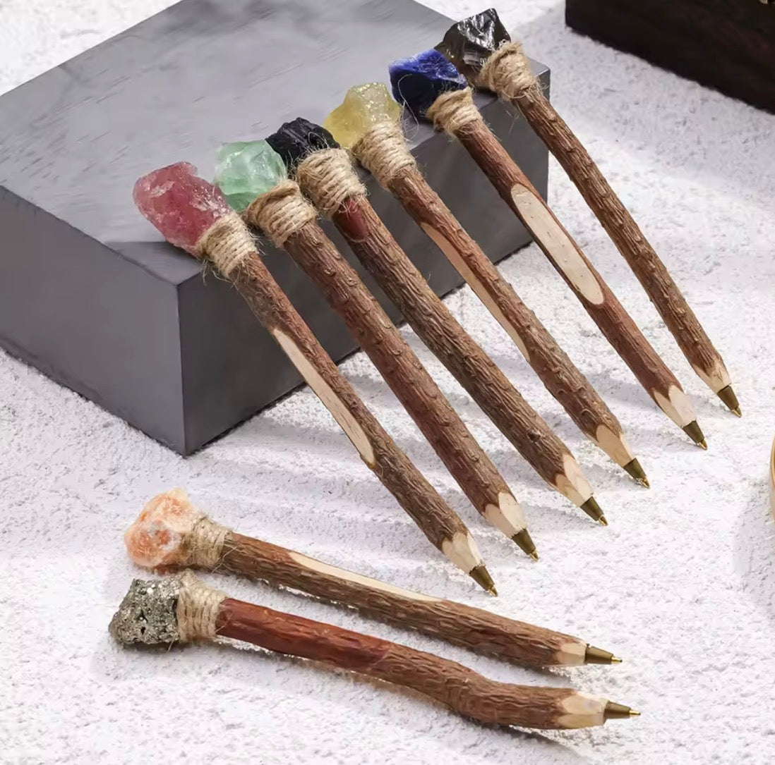 Natural Crystal Raw Stone Magic Pen