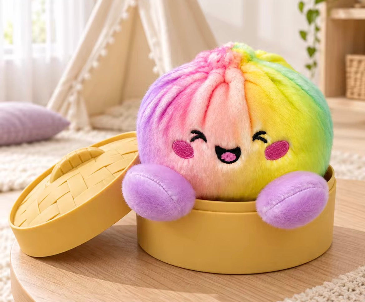 Rainbow Bao Bun Plush Toy