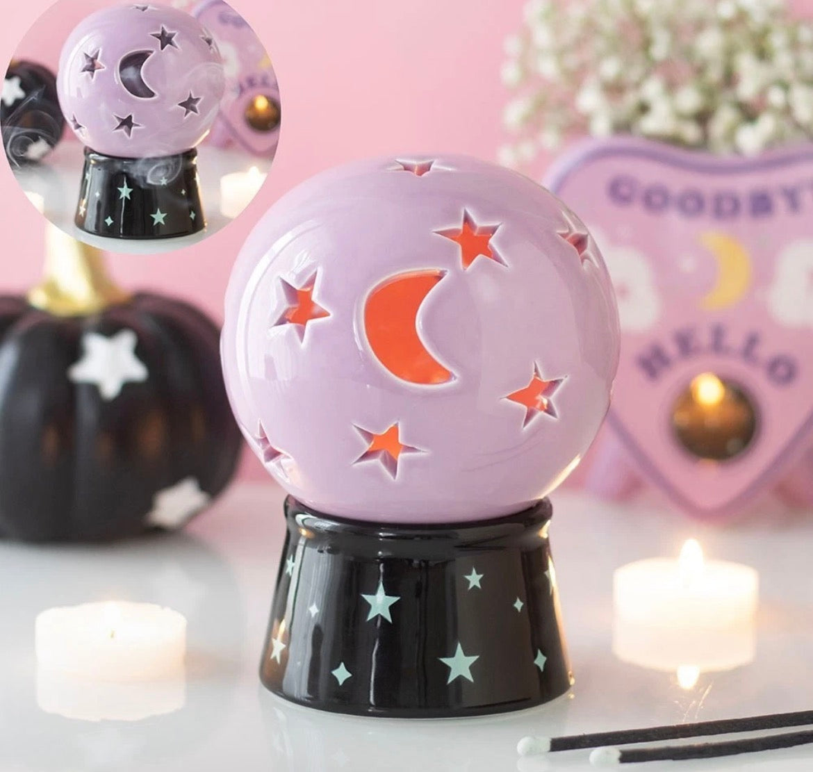 Crystal Ball Candle Holder