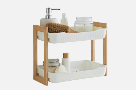 2 Tier Bamboo Bathroom Storage