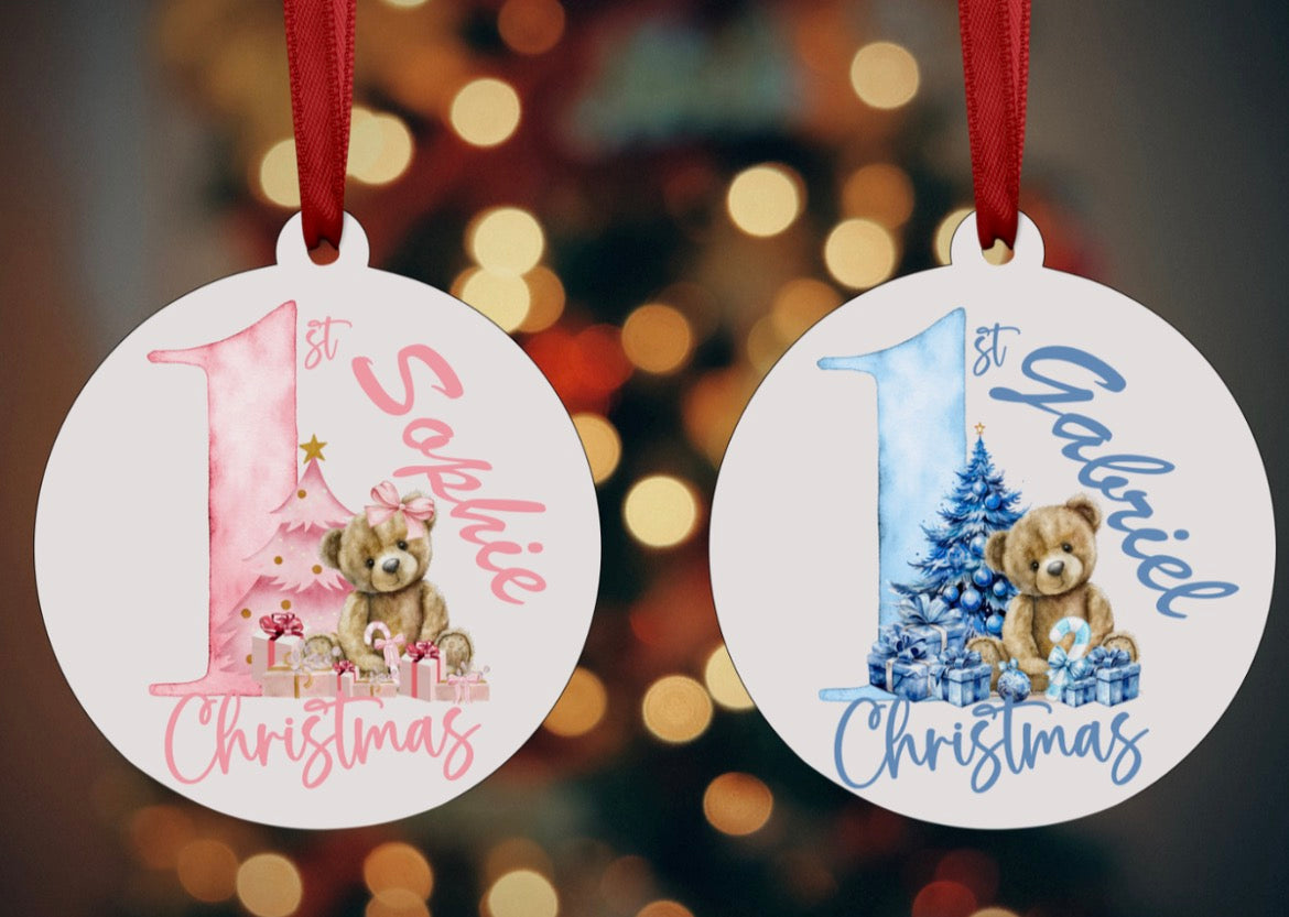 1st Christmas Personalised Bauble