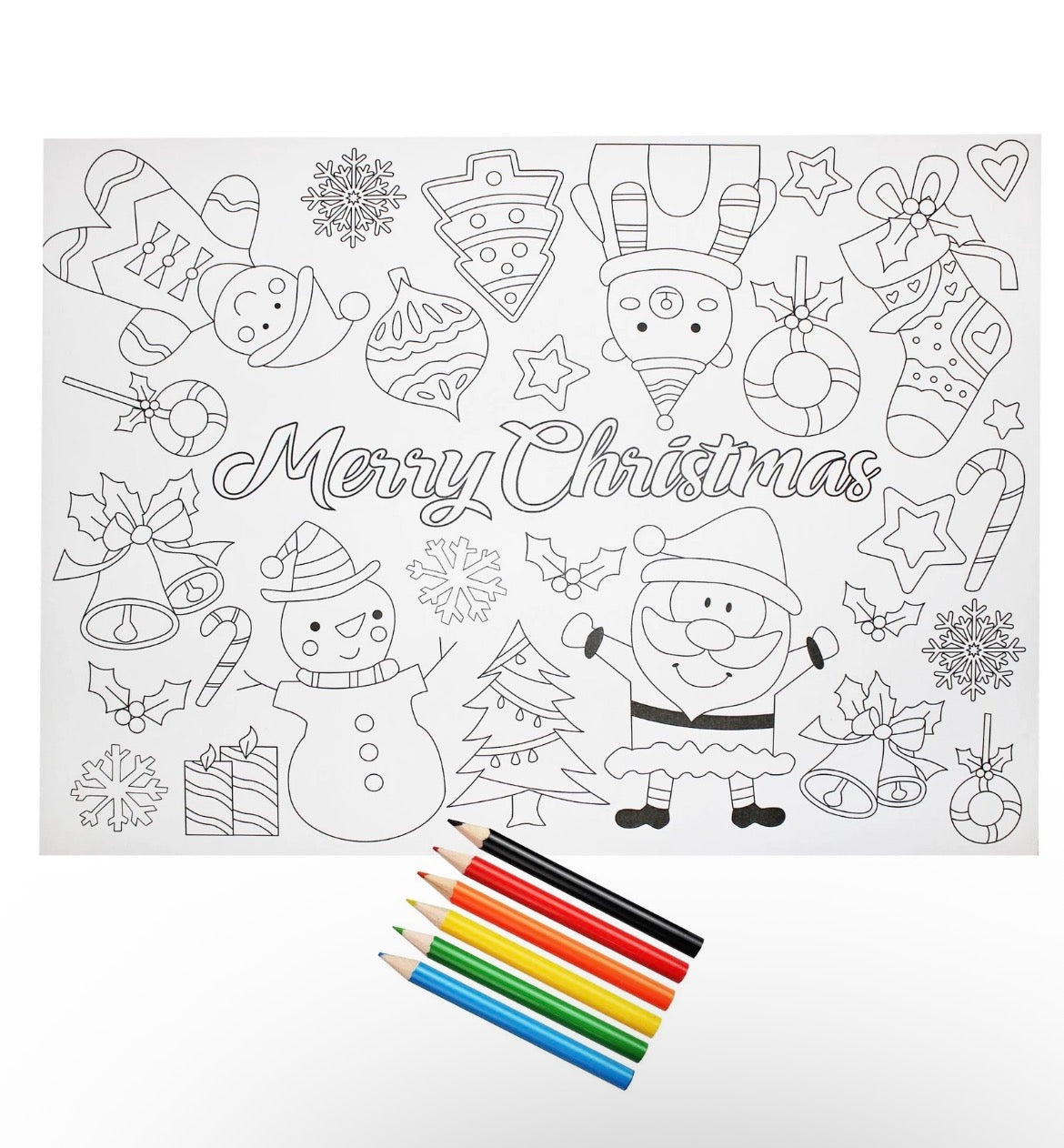 Colour Your Own Christmas Plate Mat