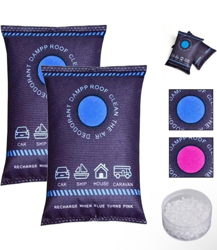 2Pcs Reusable Dehumidifier Bag for Car m￼