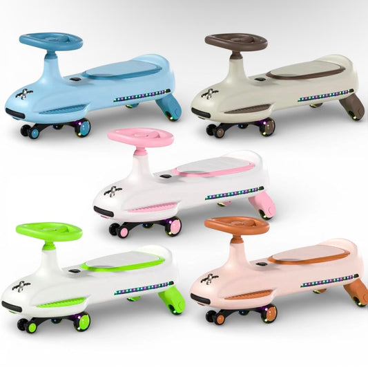 Music Swing Car Ride on With LED Wheels Wiggle Car