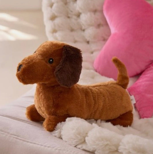 Sausage Dog Hottie Microwaveable Warmie Fluffy Heat Pad Hand Warmer