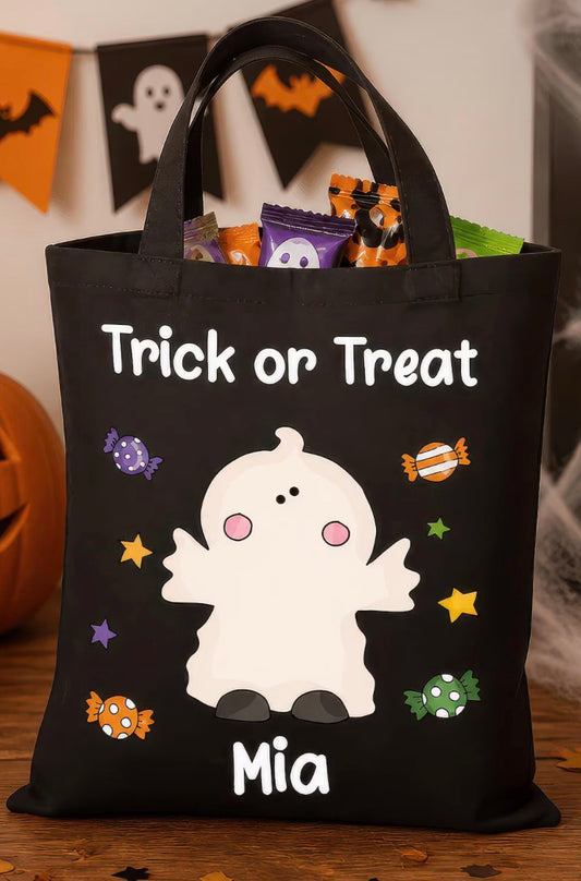 Personalised Trick or Treat Tote Bag