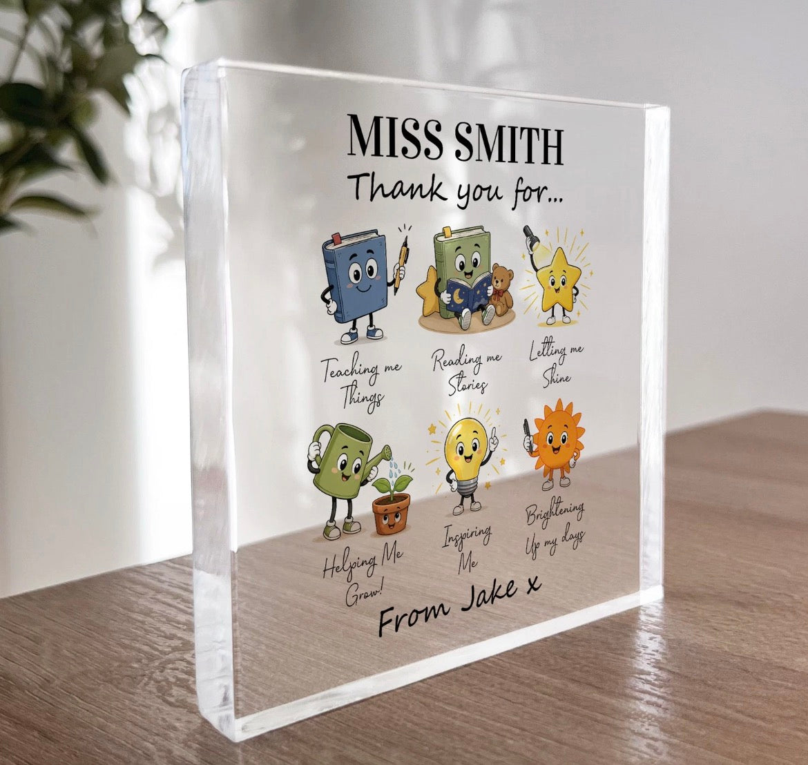 Personalised Teacher Plaque