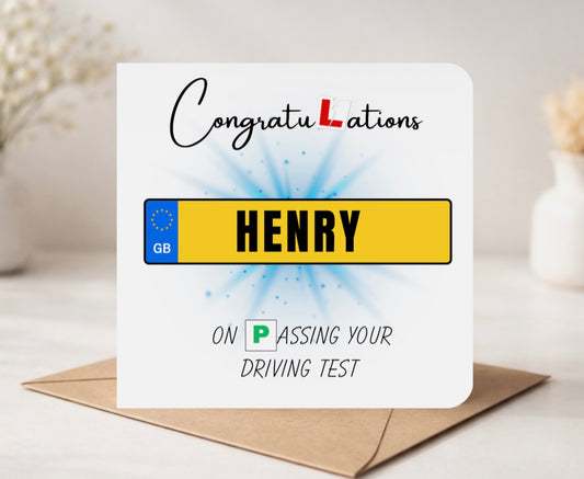 Personalised Driving Card