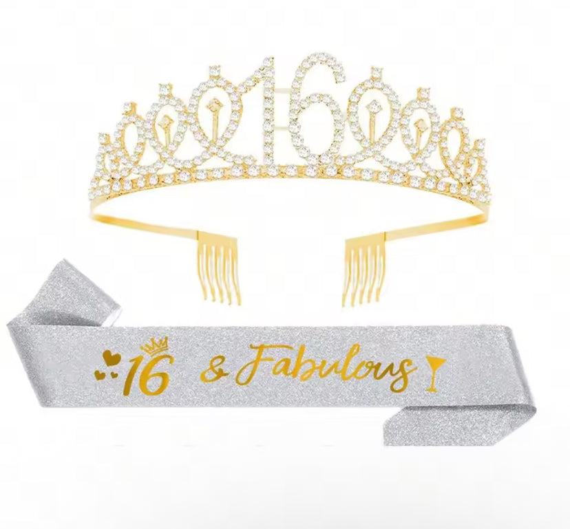 16th Tiara & Sash