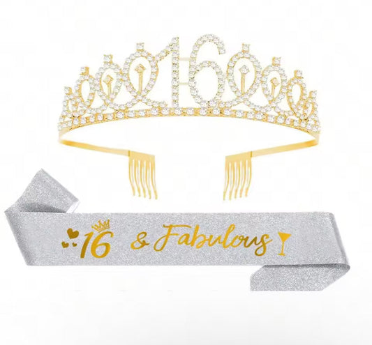 16th Tiara & Sash