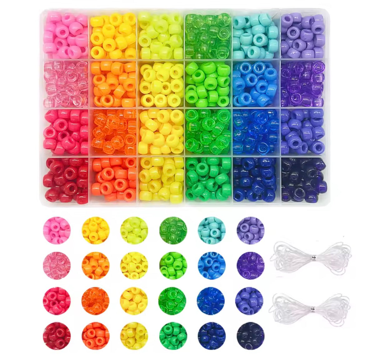 Coloured Bracket Beads