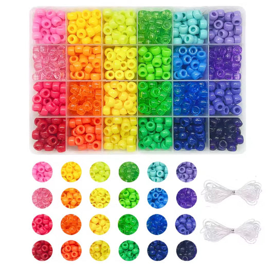 Coloured Bracket Beads