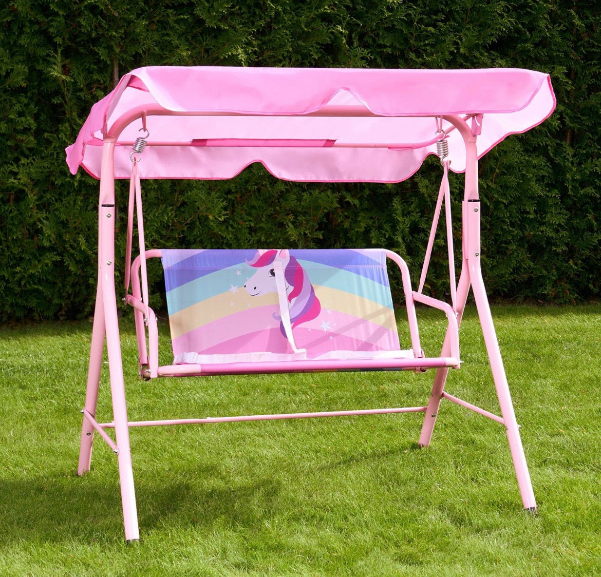 Kids Swing Bench with Canopy