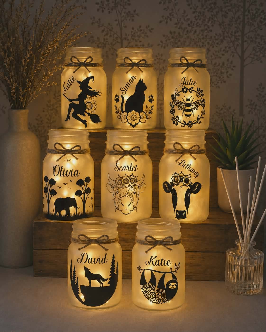 Personalised Night Light Jar